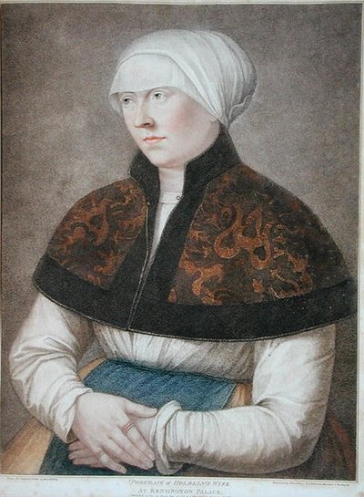 Ritratto della Moglie di Holbein, inciso da Francesco Bartolozzi (1727-1815) 1796 da Hans (after) Holbein the Younger