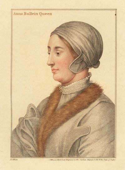 Regina Anna Bolena, seconda moglie di Re Enrico VIII da Hans (after) Holbein the Younger