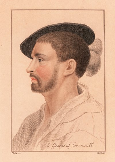 Simon George di Quocoute, Cornovaglia (incisione) da Hans (after) Holbein the Younger