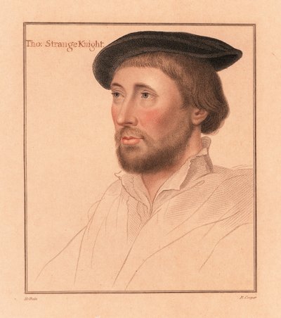 Sir Thomas le Strange di Hunstanton, Alto Sceriffo di Norfolk (1812) (incisione) da Hans (after) Holbein the Younger