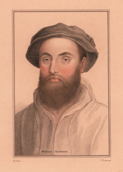 Sir William Sharington, cortigiano inglese di Re Enrico VIII (1812) (incisione) da Hans (after) Holbein the Younger