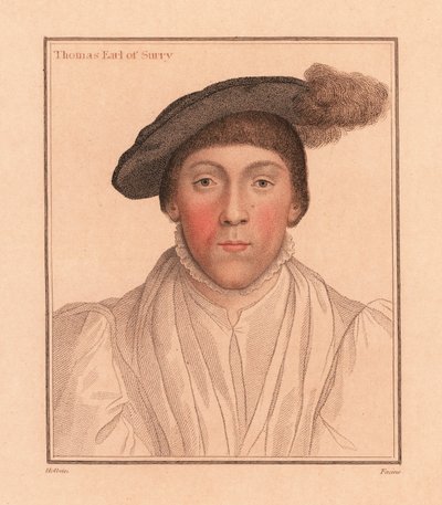 Thomas Howard, Conte di Surrey (incisione) da Hans (after) Holbein the Younger