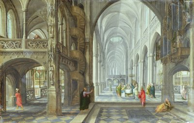 Interno di una Chiesa Gotica con la Circoncisione di Cristo nella Navata Principale, c.1600 da Hans (after) Vredeman de Vries
