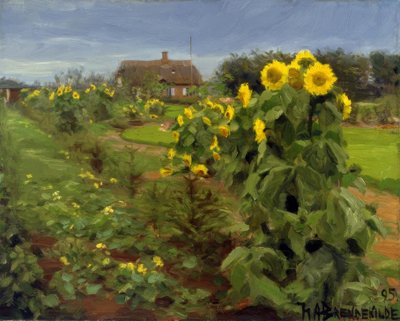 Fioritura dei girasoli da Hans Andersen Brendekilde