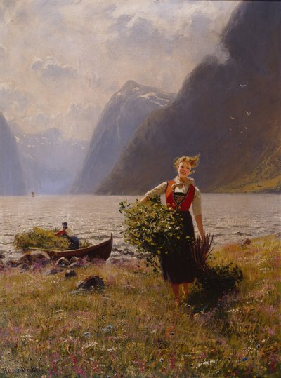Lattaia e mazzo di foglie da Hans Andreas Dahl