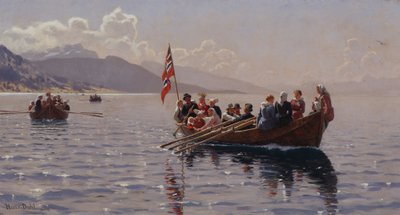 Processione nuziale a Sognefjord da Hans Andreas Dahl