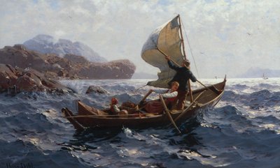 Donna, uomo e bambino in un Oselver da Hans Andreas Dahl