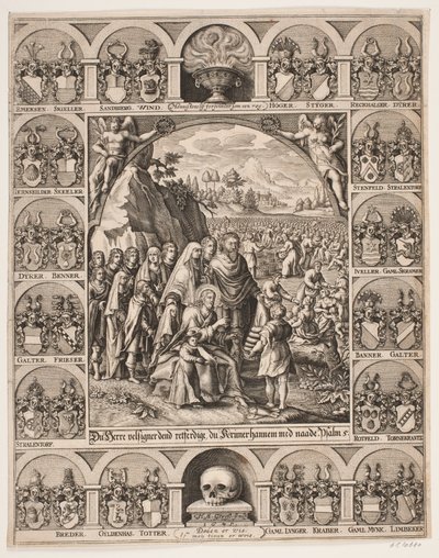 Cristo nutre i 5000. Circondato dagli stemmi di Jørgen Vind da Hans Andreas Greys