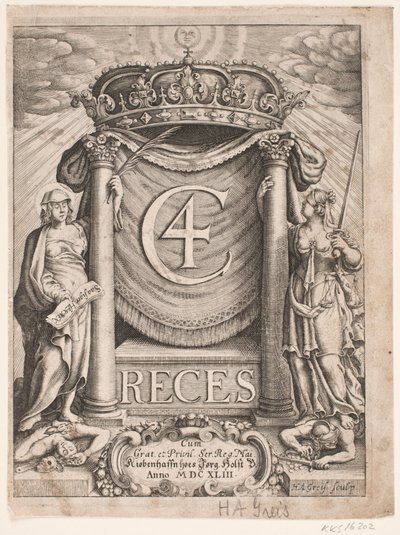 Pagina del titolo per Christian IV Reces 1643 da Hans Andreas Greys
