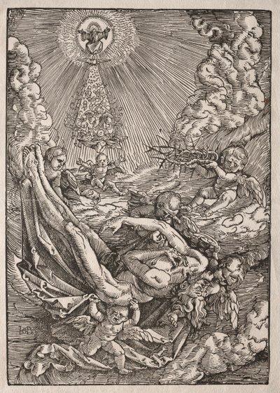 Cristo portato in cielo dagli angeli da Hans Baldung