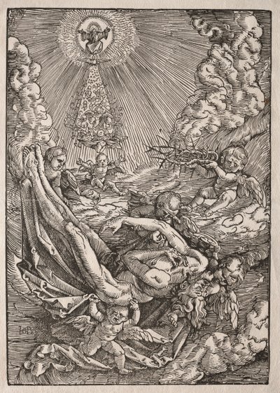 Cristo portato in cielo dagli angeli, c. 1515-1517 da Hans Baldung