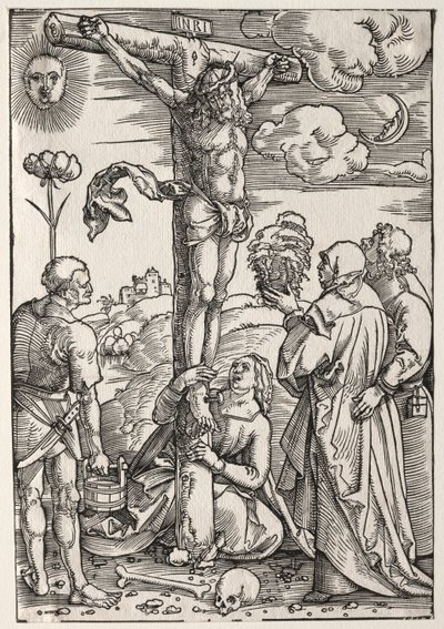 Cristo sulla croce con Maria, San Giovanni, Maria Maddalena e Santo Stefano, 1505 da Hans Baldung