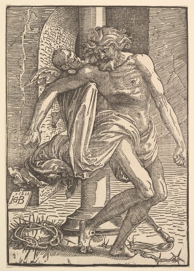 Cristo con gli Strumenti di Tortura Supportato da un Piccolo Angelo da Hans Baldung