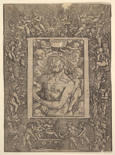 Ecce Homo con bordo ornamentale che mostra il trionfo di Bacco da Hans Baldung