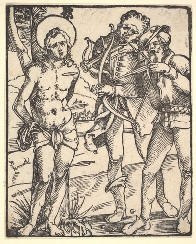 Martirio di San Sebastiano con due balestrieri da Hans Baldung