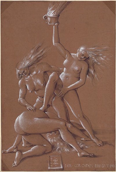 Saluto di Capodanno con Tre Streghe, 1514 da Hans Baldung