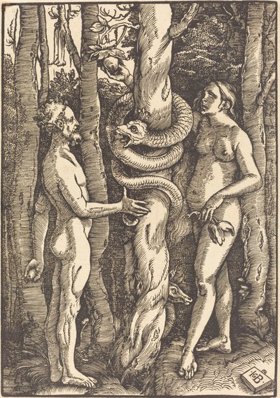 Adamo ed Eva con il serpente da Hans Baldung Grien