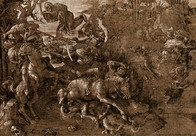 Battaglia dei cavalieri con la morte da Hans Baldung Grien