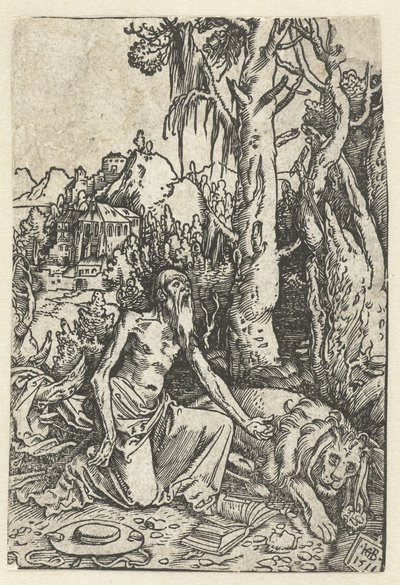 San Girolamo come penitente nel deserto da Hans Baldung Grien