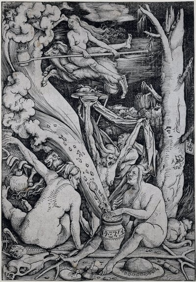 Streghe che incantano durante il sabba delle streghe da Hans Baldung Grien