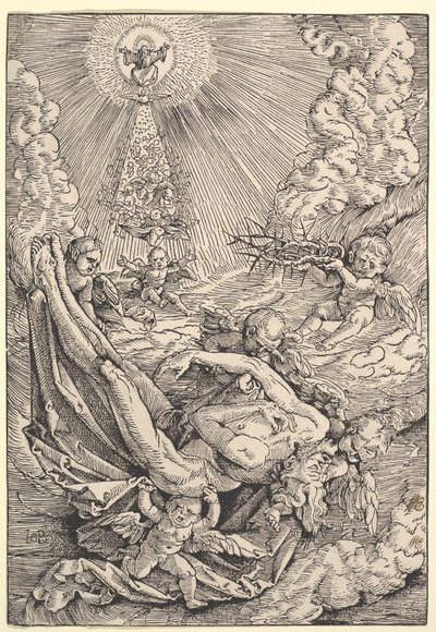 Il corpo di Cristo portato dagli angeli verso il cielo, 1516 da Hans Baldung Grien
