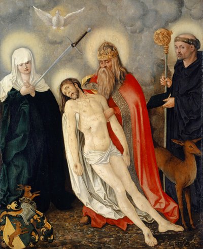 La Santissima Trinità tra la Madonna dei Dolori e San Egidio, c.1513-16 da Hans Baldung Grien