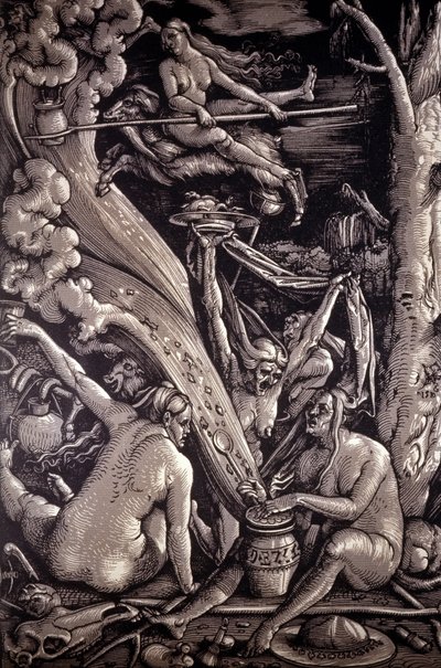 Il Sabba delle Streghe, incisione di Hans Baldung Green, pittore, incisore e disegnatore tedesco (1484-1545) da Hans Baldung Grien