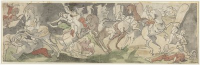 Scena di battaglia con cavalieri, a destra Jael e Sisera da Hans Bock (der Jungere)
