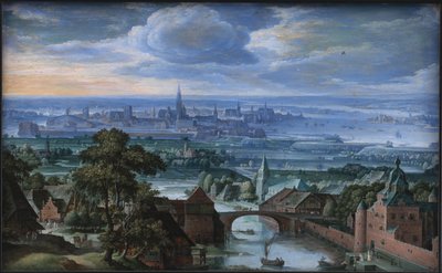 Paesaggio con vista su Anversa da Hans Bol