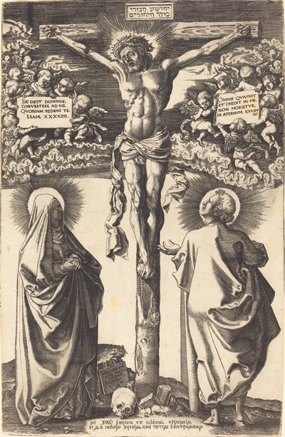 Cristo sulla croce con la Vergine e San Giovanni da Hans Brosamer