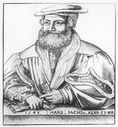 Ritratto di Hans Sachs, 1545 da Hans Brosamer