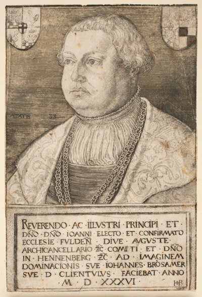 Ritratto di Johann von Henneberg da Hans Brosamer