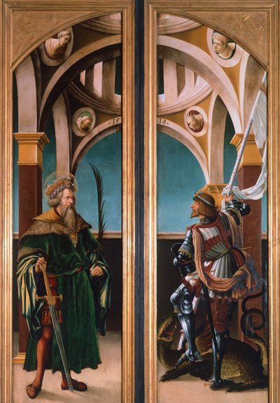 San Sigismondo e San Giorgio (dettaglio) da Hans Burgkmair