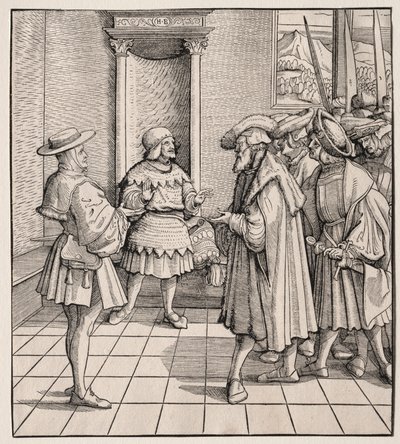 Il cattivo consiglio di un piccolo uomo a un altro da Hans Burgkmair