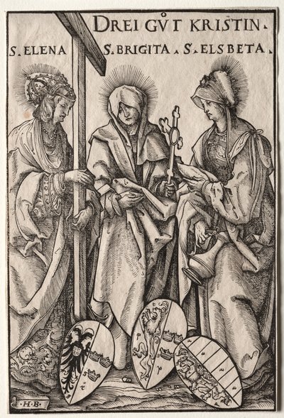 Le tre eroine cristiane: Sante Elena, Brigida ed Elisabetta da Hans Burgkmair