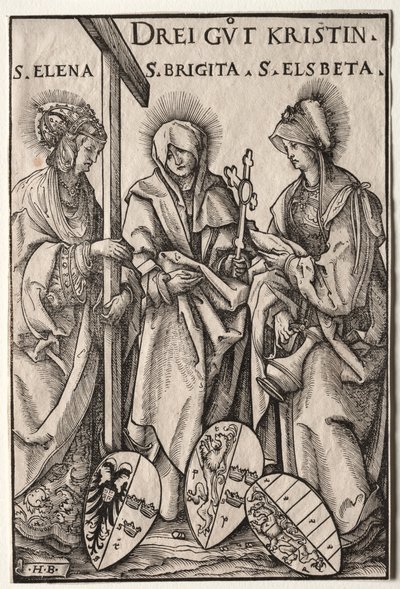 Le tre eroine cristiane: Sante Elena, Brigida ed Elisabetta da Hans Burgkmair