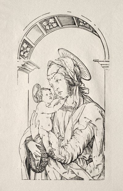 La Vergine con il Bambino sotto un arco da Hans Burgkmair
