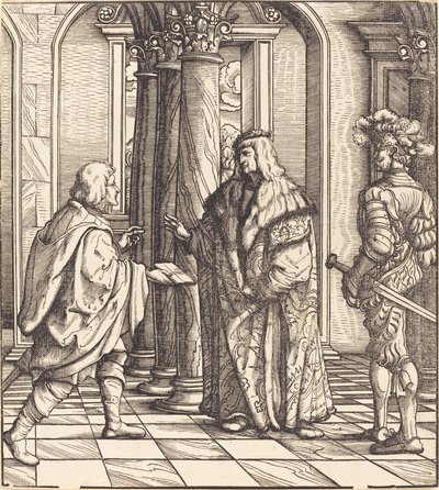 Un messaggio riguardante il matrimonio del Re Bianco da Hans Burgkmair I
