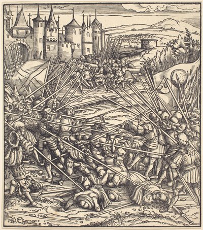 Battaglia dei fanti con lance da Hans Burgkmair I