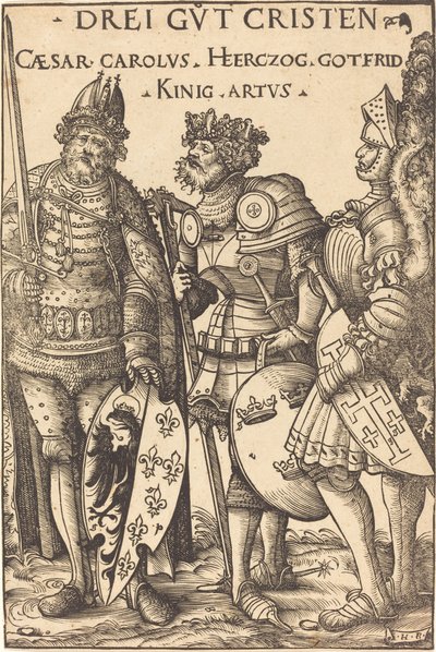 Carlo Magno, Artù e Goffredo da Hans Burgkmair I