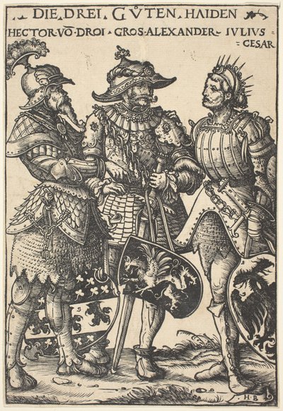 Ettore, Alessandro e Giulio Cesare da Hans Burgkmair I
