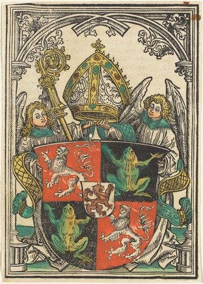 Lo stemma di Wigeleus von Fröschel, vescovo di Passau da Hans Burgkmair I