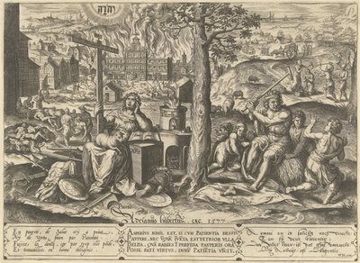 Pazienza nelle avversità (serie Allegorieën over armoede en rijkdom) da Hans Collaert (I)