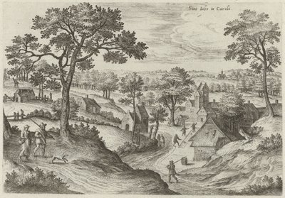 Veduta della chiesa di San Giobbe e del castello di Carloo da Hans Collaert (I)