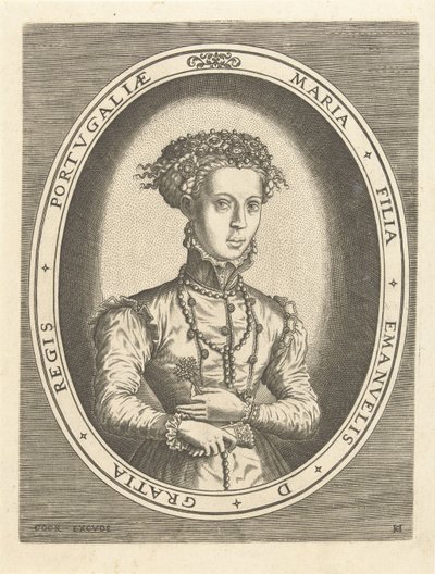 Ritratto della principessa Maria del Portogallo da Hans Collaert (I)