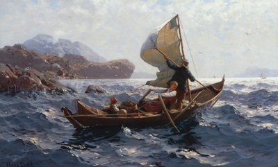 Donna, uomo e bambino in un Oselver da Hans Dahl