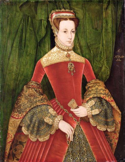 Ritratto di una donna di 16 anni, precedentemente identificata come Mary Fitzalan, Duchessa di Norfolk da Hans Eworth or Ewoutsz