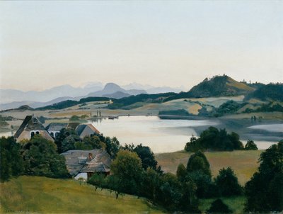 Paesaggio della Carinzia (Lago Kraiger con Ulrichsberg) da Hans Frank