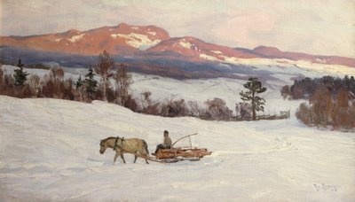 Trasporto del legname da Hans Fredrik Henriksen Borgen