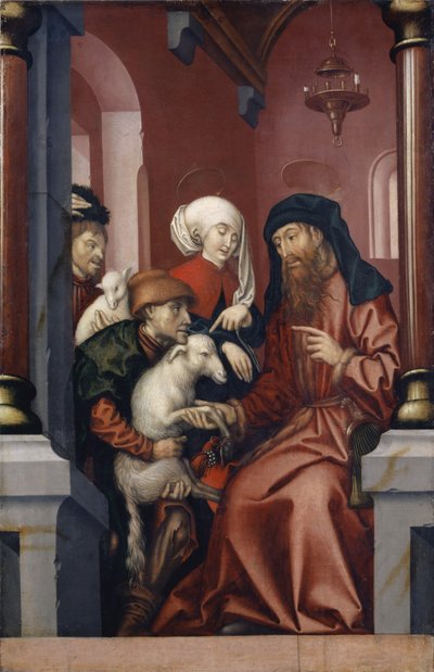Gioacchino e Anna scelgono un agnello per il sacrificio, 1512 da Hans Fries